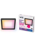 Plafón cuadrado LED inteligente WiZ 12W negro, 30x30cm 1600Lm, regulable 2200-6500K RGB