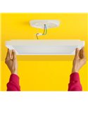 Plafón cuadrado LED inteligente WiZ 17W blanco, 40x40cm 2200Lm, regulable 2200-6500K RGB