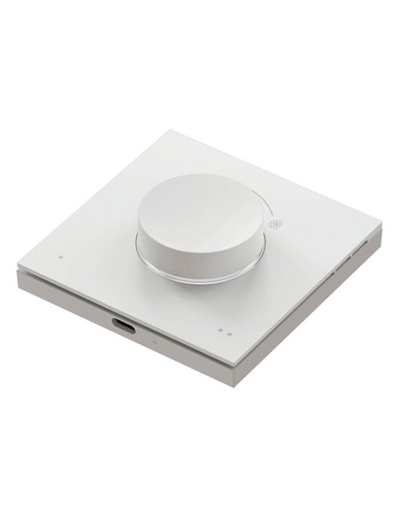 Interrupteur rotatif intelligent WiZ DIAL SWITCH, sans fil, rechargeable par USB, blanc, Wi-Fi