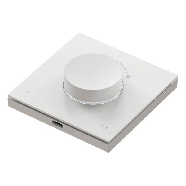 Interrupteur rotatif intelligent WiZ DIAL SWITCH, sans fil, rechargeable par USB, blanc, Wi-Fi