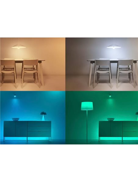 Interrupteur rotatif intelligent WiZ DIAL SWITCH, sans fil, rechargeable par USB, blanc, Wi-Fi