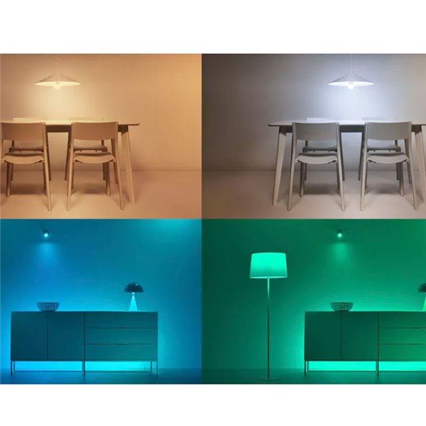 Interrupteur rotatif intelligent WiZ DIAL SWITCH, sans fil, rechargeable par USB, blanc, Wi-Fi