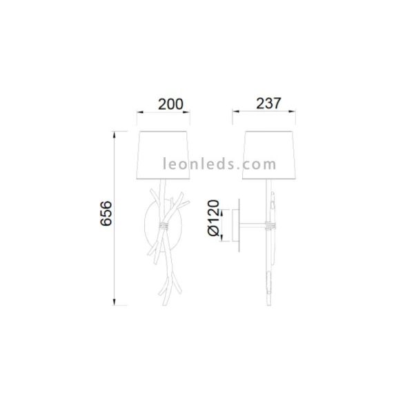 Applique murale rustique Sabina Série 6180 par Mantra Iluminación au meilleur prix | leonleds