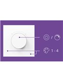 Interruptor giratorio inteligente WiZ DIAL SWITCH, inalámbrico, recargable USB, blanco Wifi