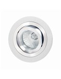 Aro empotrable redondo basculante BASICO GU10, níquel satinado, corte Ø80mm, Ø92mm referencia