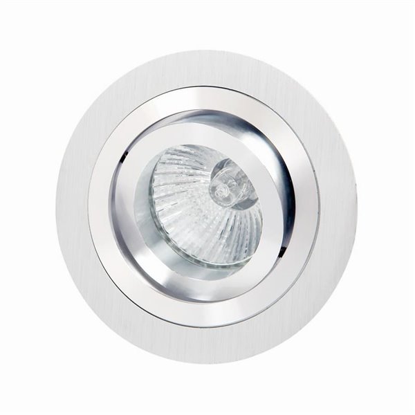 Aro empotrable redondo basculante BASICO GU10, níquel satinado, corte Ø80mm, Ø92mm referencia