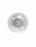 Aro empotrable redondo basculante BASICO GU10, níquel satinado, corte Ø80mm, Ø92mm referencia