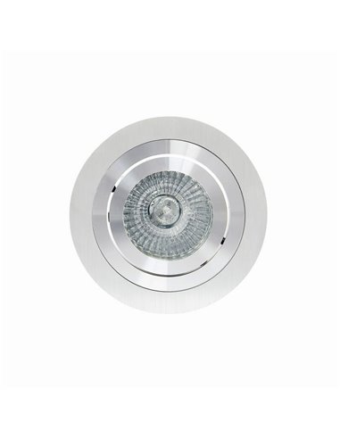 Aro empotrable redondo basculante BASICO GU10, níquel satinado, corte Ø80mm, Ø92mm referencia