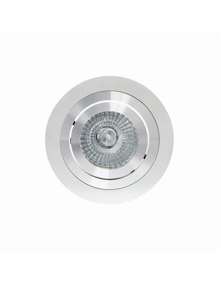Aro empotrable redondo basculante BASICO GU10, níquel satinado, corte Ø80mm, Ø92mm referencia