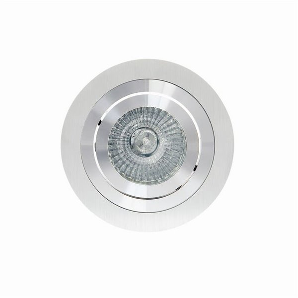 Anel embutido basculante redondo BASIC GU10, níquel acetinado, Ø80mm de diâmetro (corte), Ø92mm de referência