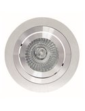 Aro empotrable redondo basculante BASICO GU10, níquel satinado, corte Ø80mm, Ø92mm referencia