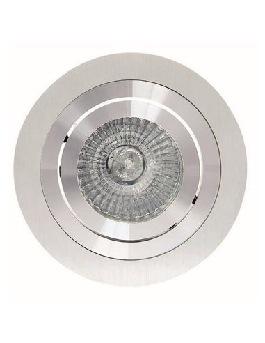 Aro empotrable redondo basculante BASICO GU10, níquel satinado, corte Ø80mm, Ø92mm referencia