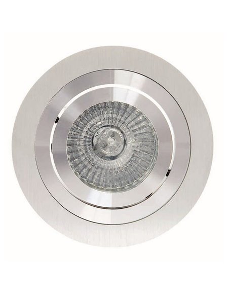 Aro empotrable redondo basculante BASICO GU10, níquel satinado, corte Ø80mm, Ø92mm referencia