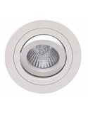 Aro empotrable redondo basculante BASICO GU10, blanco, corte Ø80mm, Ø92mm