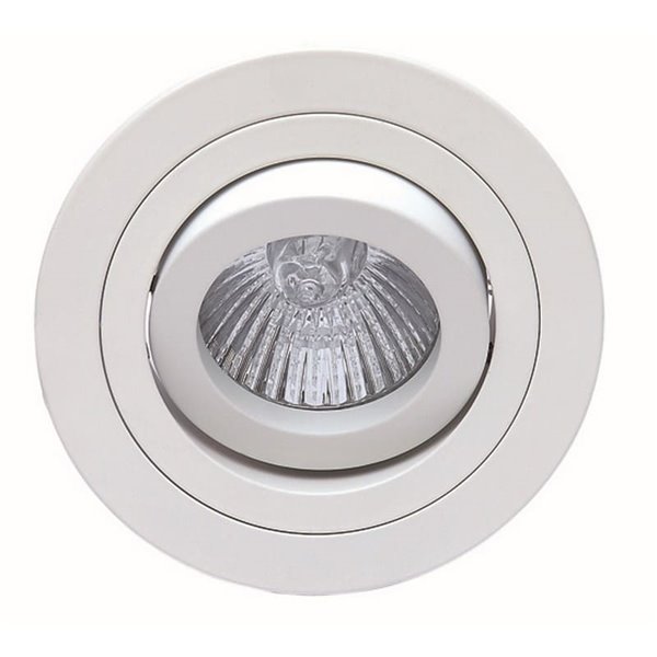 Aro empotrable redondo basculante BASICO GU10, blanco, corte Ø80mm, Ø92mm