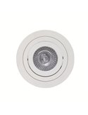Aro empotrable redondo basculante BASICO GU10, blanco, corte Ø80mm, Ø92mm