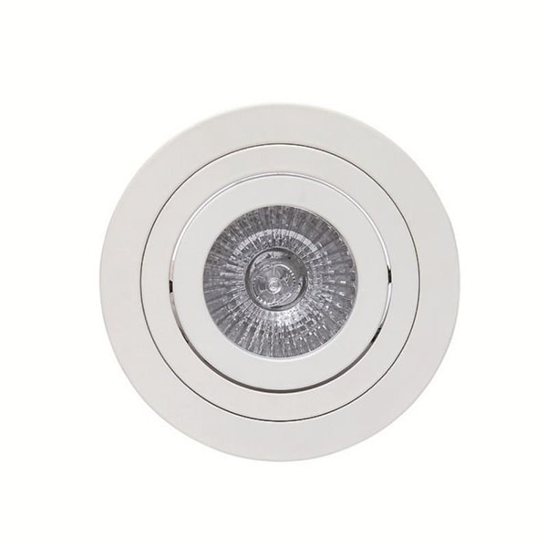 Aro empotrable redondo basculante BASICO GU10, blanco, corte Ø80mm, Ø92mm