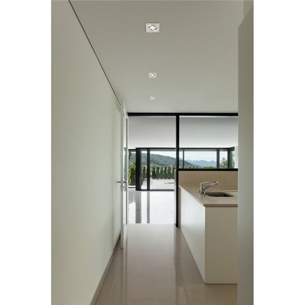 Aro empotrable redondo basculante BASICO GU10, blanco, corte Ø80mm, Ø92mm