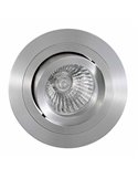 Bague encastrée inclinable ronde BASIC GU10, aluminium, diamètre de découpe Ø80 mm, Ø92 mm
