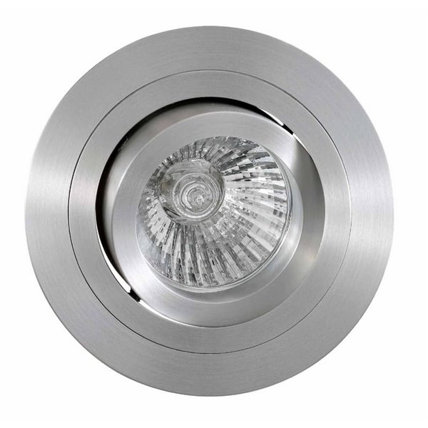Aro empotrable redondo basculante BASICO GU10, aluminio, corte Ø80mm, Ø92mm
