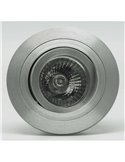 Aro empotrable redondo basculante BASICO GU10, aluminio, corte Ø80mm, Ø92mm