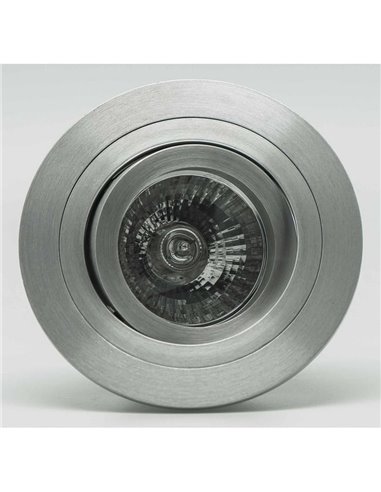 Aro empotrable redondo basculante BASICO GU10, aluminio, corte Ø80mm, Ø92mm