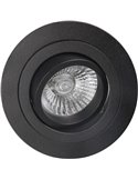 Aro empotrable redondo basculante BASICO GU10, negro, corte Ø80mm, Ø92mm