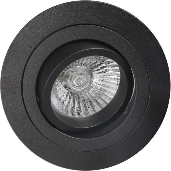 Aro empotrable redondo basculante BASICO GU10, negro, corte Ø80mm, Ø92mm