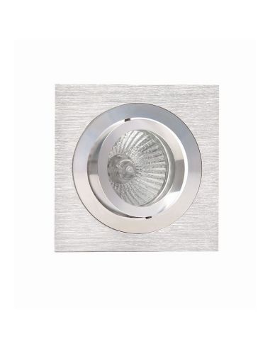 Anel quadrado embutido com corte redondo, níquel acetinado | Anéis embutidos LeonLeds