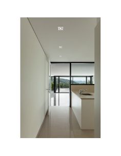 Aro empotrable cuadrado basculante BASICO GU10 blanco, corte redondo Ø80mm, 92x92mm 2