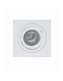 Aro empotrable cuadrado basculante corte redondo de color Blanco Mate | LeonLeds Aros Empotrables