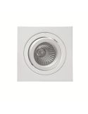 Aro empotrable cuadrado basculante corte redondo de color Blanco Mate | LeonLeds Aros Empotrables