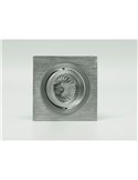 Bague encastrée inclinable carrée BASIC GU10, aluminium, coupe ronde Ø80 mm, 92 x 92 mm