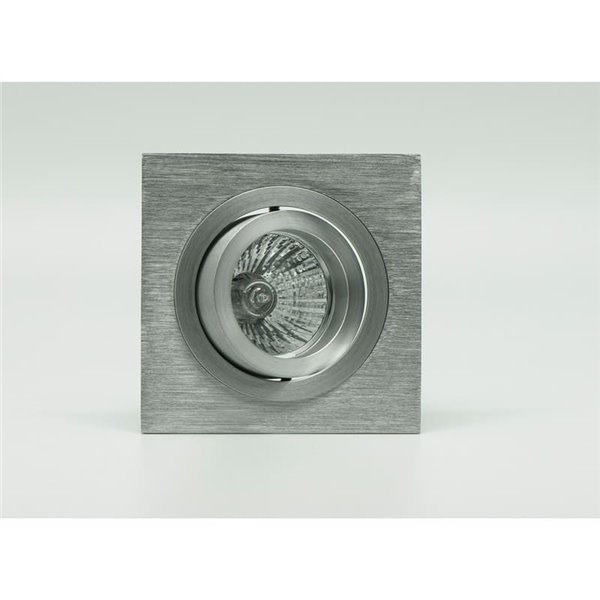 Aro empotrable cuadrado basculante BASICO GU10 aluminio, corte redondo Ø80mm, 92x92mm