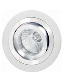 Aro empotrable redondo basculante BASICO GU10, níquel satinado, corte Ø80mm, Ø92mm