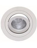 Aro empotrable redondo basculante BASICO GU10, blanco, corte Ø80mm, Ø92mm