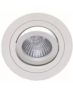 Aro empotrable redondo basculante BASICO GU10, blanco, corte Ø80mm, Ø92mm
