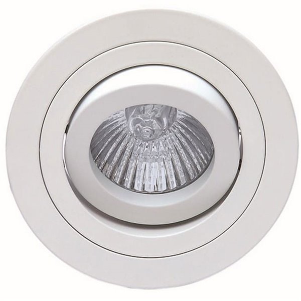 Aro empotrable redondo basculante BASICO GU10, blanco, corte Ø80mm, Ø92mm