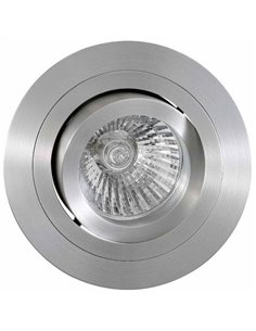 Aro empotrable redondo basculante BASICO GU10, aluminio, corte Ø80mm, Ø92mm