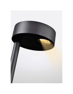 Baliza LED para exterior NAGANO negra/blanca 7W 3000K con 2 opciones incluidas, Punta para clavar en tierra o Base 2