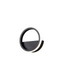 Aplique de pared LED KITESURF NEGRO 8W 3000K Negro 3000K 640 Lm Mediano/Grande