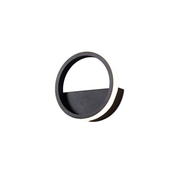 Aplique de pared LED KITESURF NEGRO 8W 3000K Negro 3000K 640 Lm Mediano/Grande