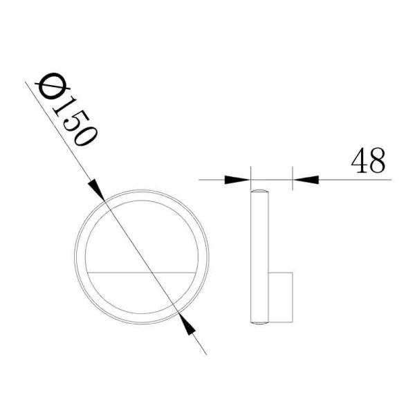 LED-Wandlampe KITESURF klein Ø15cm...