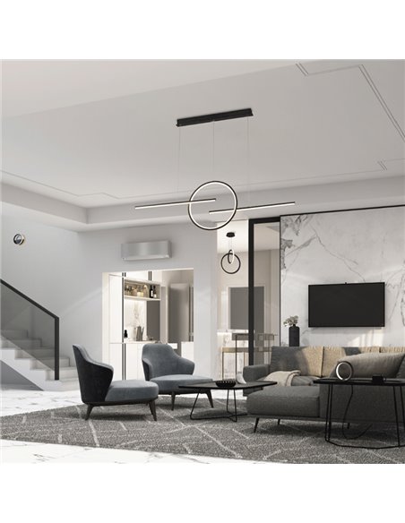 Luminária de parede LED KITESURF PRETA 8W 3000K Preta 3000K 640 Lm Média/Grande