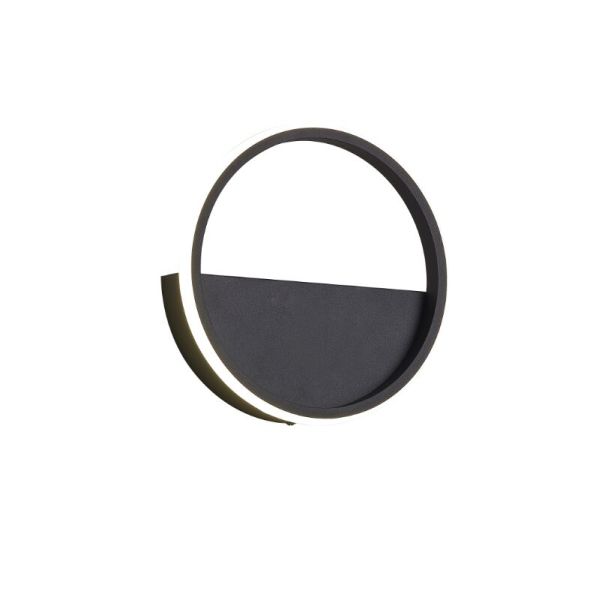 Aplique de pared LED KITESURF NEGRO 8W 3000K Negro 3000K 640 Lm Mediano/Grande