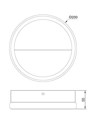 Luminária de parede LED KITESURF PRETA 8W 3000K Preta 3000K 640 Lm Média/Grande