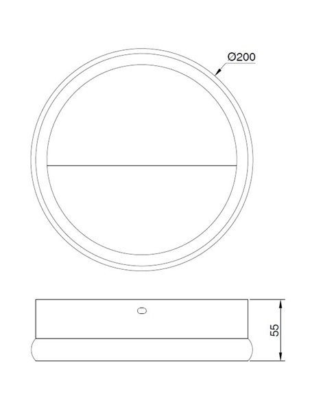 Luminária de parede LED KITESURF PRETA 8W 3000K Preta 3000K 640 Lm Média/Grande