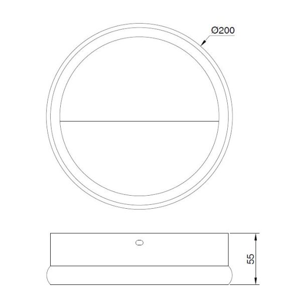 Aplique de pared LED KITESURF NEGRO 8W 3000K Negro 3000K 640 Lm Mediano/Grande