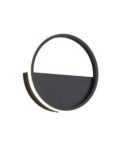 Aplique de pared LED KITESURF NEGRO 8W 3000K Negro 3000K 640 Lm Mediano/Grande