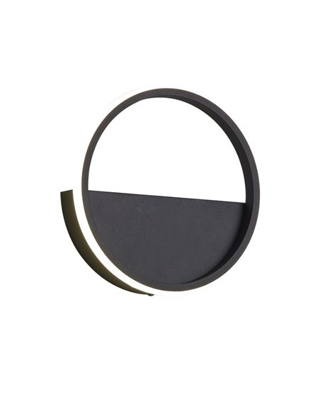 Aplique de pared LED KITESURF NEGRO 8W 3000K Negro 3000K 640 Lm Mediano/Grande